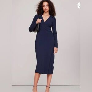 Banana Republic Navy Polo Wrap Sweater Dress